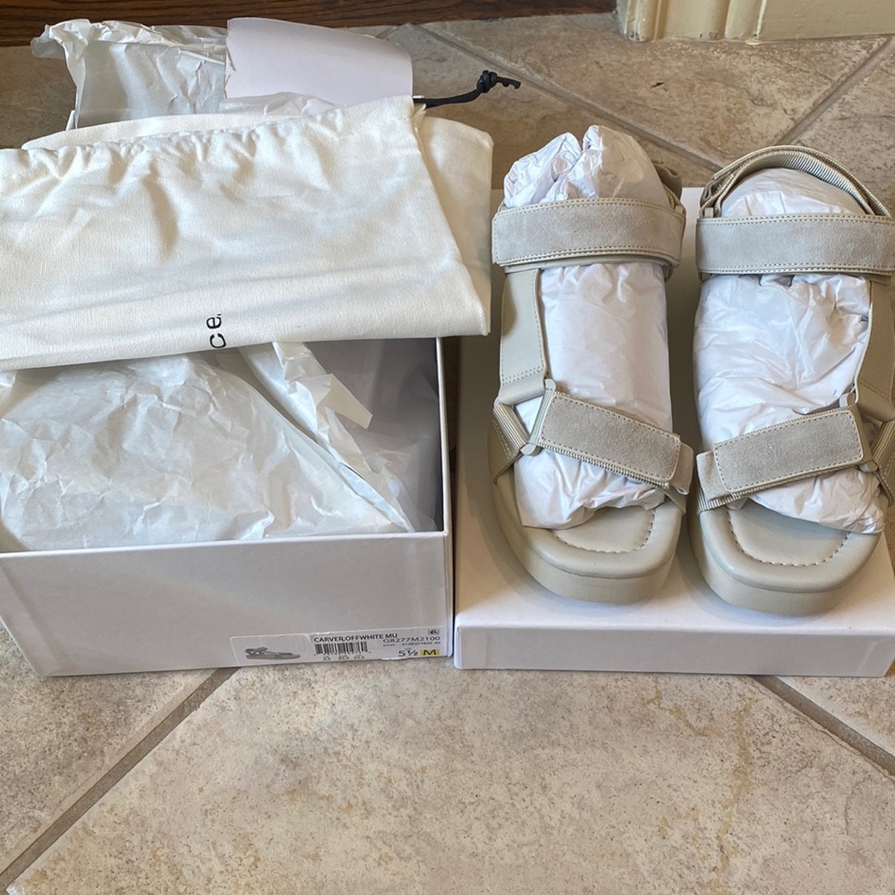 Vince Off White Carver Sandals